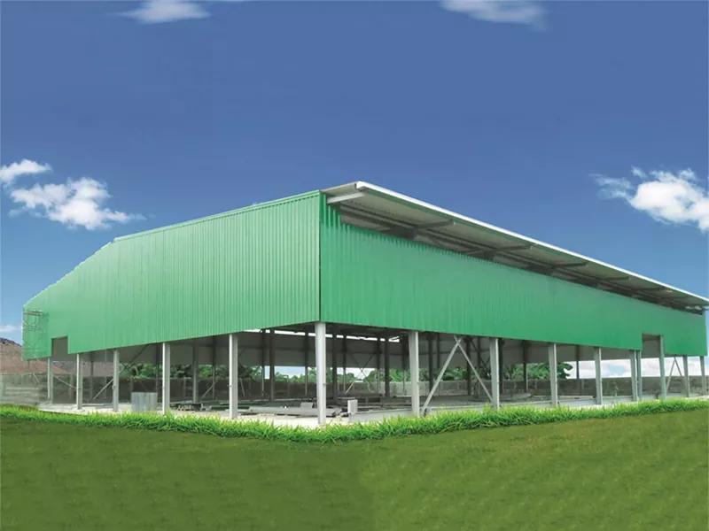 ECO-Friendly Defab Metal Warehouse အဆောက်အအုံ