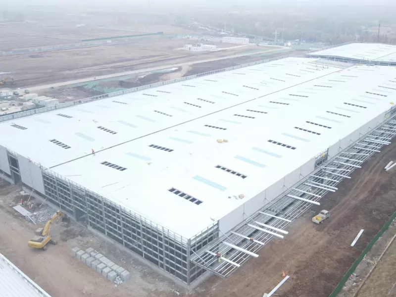 Prefab Metal Warehouse အဆောက်အအုံ